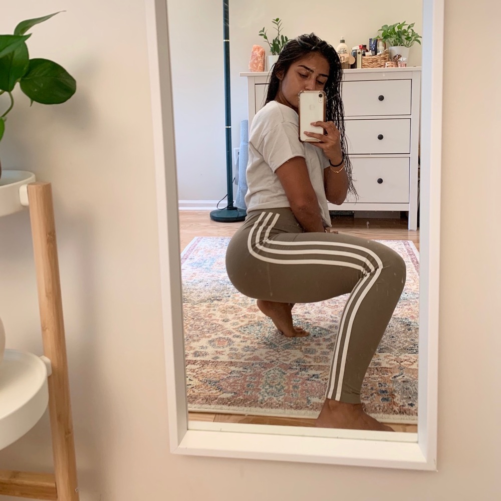 Olive Green Adidas Leggings